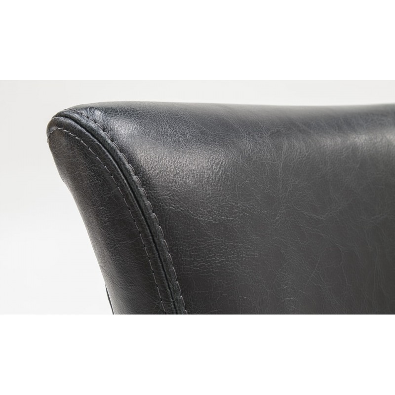 VL Duke Leather Dining Chair Ink Blue